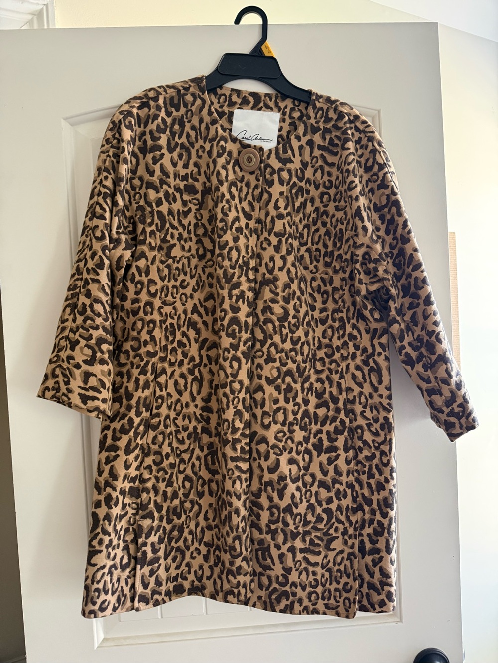 CAbi Leopard Print Coat - Tan & Black